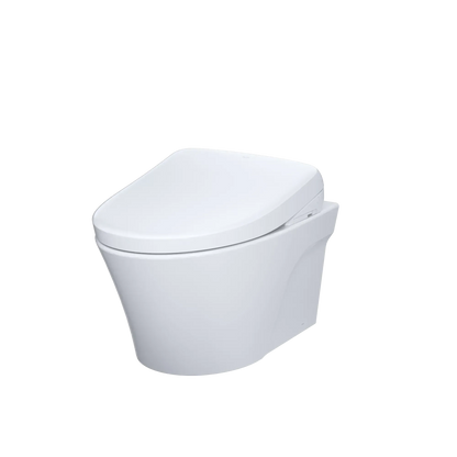 TOTO AP Wall-Hung Toilet with S7 Contemporary Bidet Seat and DuoFit In-Wall 0.9 and 1.28 GPF Dual-Flush Tank System, Matte Silver CWT4264726CMFG#MS - EverFlow Bidets