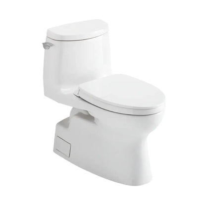 TOTO Carlyle II One-Piece Elongated 1.28 GPF Universal Height Toilet with CEFIONTECT and SS124 SoftClose Seat, WASHLET+ Ready MS614124CEFG - EverFlow Bidets