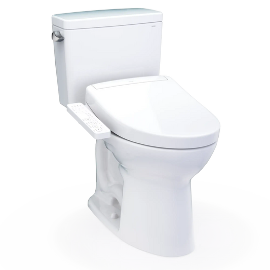TOTO Drake Two-Piece 1.6 GPF Standard Height Toilet with S2 Bidet Seat MW7763346CSG#01