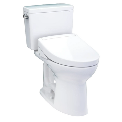 TOTO Drake Two-Piece 1.28 GPF Universal Height Toilet with S5 Bidet Seat MW7763446CEFG#01