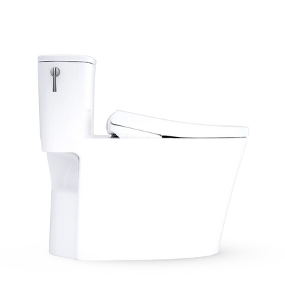 TOTO Aurora WASHLET+ S7 One-Piece Elongated 1.28 GPF Universal Height Toilet MW6864726CEFG#01