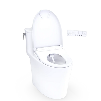 TOTO Aurora 1G WASHLET+ S7 One-Piece Elongated 1.0 GPF Universal Height Toilet MW6864726CUFG#01