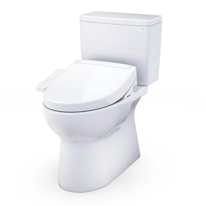 TOTO Glaston WASHLET+ S2 Two-Piece Elongated 1.28 GPF Universal Height Toilet MW4723346CEFG#01