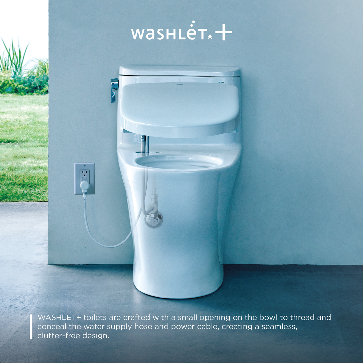 TOTO Ultramax WASHLET+ S7 One-Piece Elongated 1.28 GPF Universal Height Toilet with CEFIONTECT MW6184726CEFG#01
