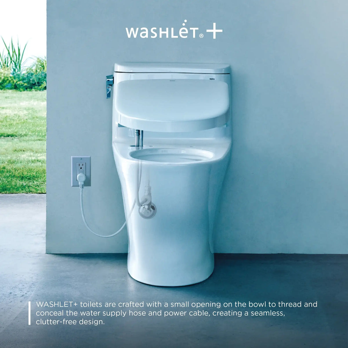 TOTO Ultramax WASHLET+ S5 One-Piece Elongated 1.28 GPF Universal Height Toilet with CEFIONTECT MW6083446CEFG#01
