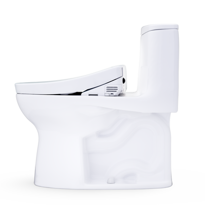 TOTO Ultramax WASHLET+ S5 One-Piece Elongated 1.6 GPF Universal Height Toilet with CEFIONTECT MW6083446CSFG#01