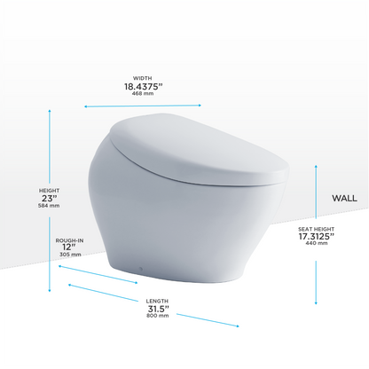 TOTO Neorest NX2 Integrated Bidet Toilet Dual Flush 1.0|0.8 GPF with EWATER+ MS903CUMFX#01